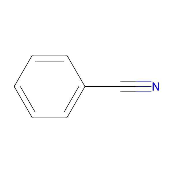 Benzonitril molekül yapısı — CAS 100-47-0