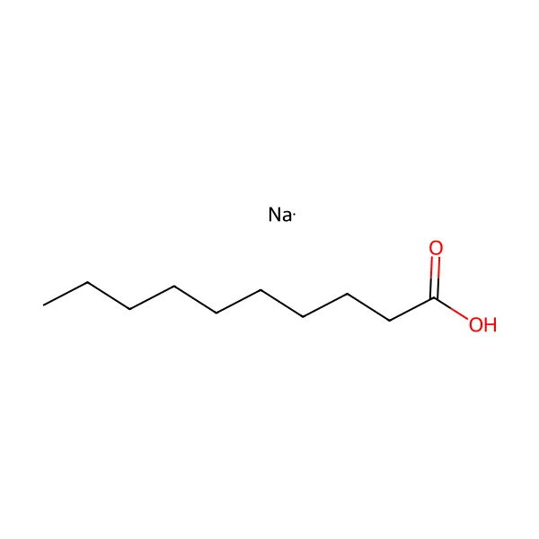 Sodyum kaprat molekül yapısı — CAS 1002-62-6