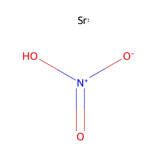 Stronsiyum nitrat molekül yapısı — CAS 10042-76-9