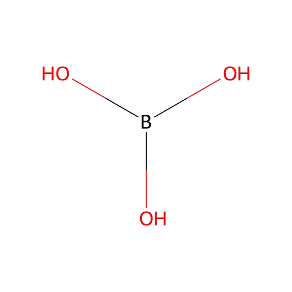 Borik asit molekül yapısı — CAS 10043-35-3
