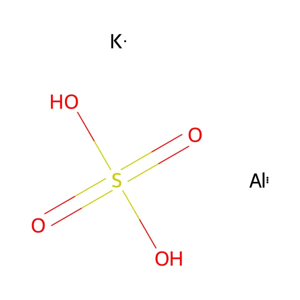 Potasyum alüminyum sülfat molekül yapısı — CAS 10043-67-1