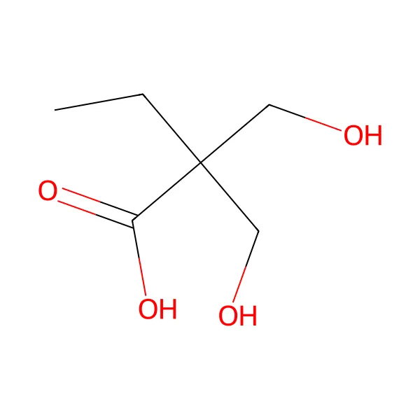 2,2-Dimetilolbutanoik asit molekül yapısı — CAS 10097-02-6