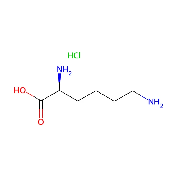 L-lizin hidroklorür molekül yapısı — CAS 10098-89-2