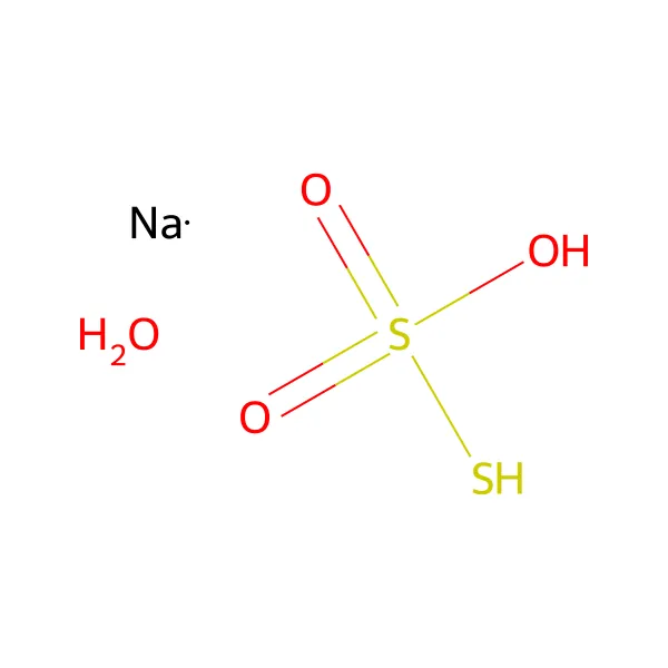 Sodyum tiyosülfat pentahidrat molekül yapısı — CAS 10102-17-7