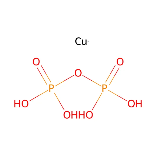 Bakır pirofosfat molekül yapısı — CAS 10102-90-6