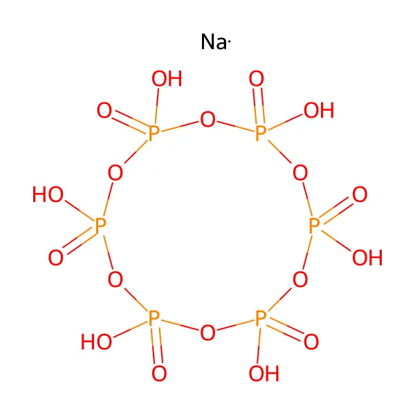 Heksasodyum Heksametafosfat molekül yapısı — CAS 10124-56-8