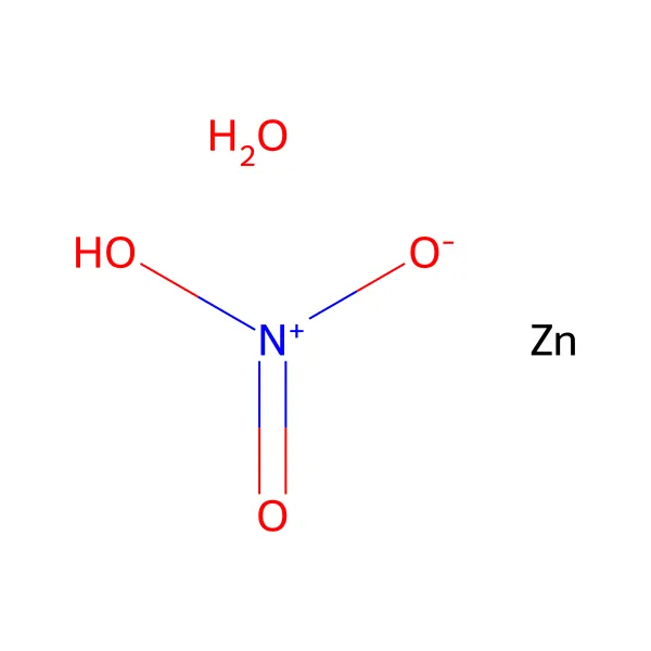 Çinko nitrat hekzahidrat molekül yapısı — CAS 10196-18-6