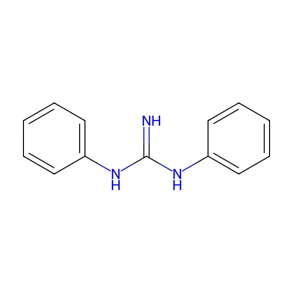 Difenil guanidin molekül yapısı — CAS 102-06-7