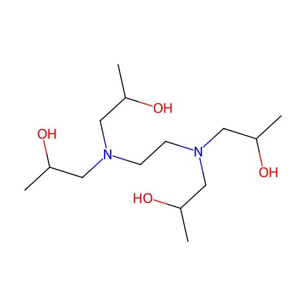 Tetrakis(2-hidroksipropil)etilendiamin molekül yapısı — CAS 102-60-3