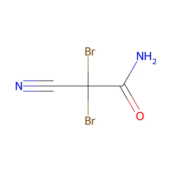 2,2-dibromo-3-nitrilopropionamid molekül yapısı — CAS 10222-01-2