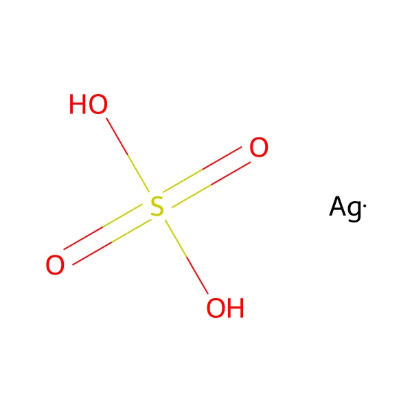 Gümüş sülfat molekül yapısı — CAS 10294-26-5