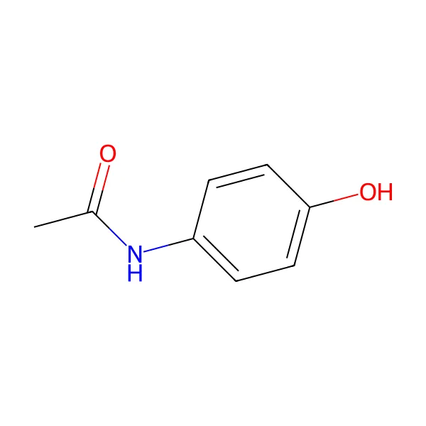 Parasetamol molekül yapısı — CAS 103-90-2
