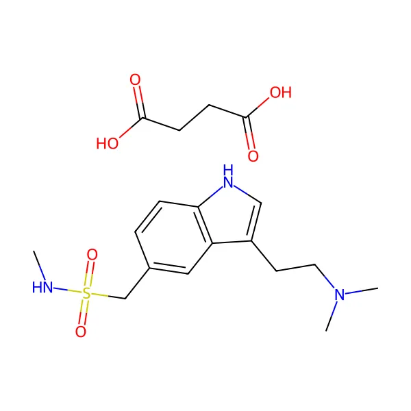 Sumatriptan süksinat molekül yapısı — CAS 103628-48-4