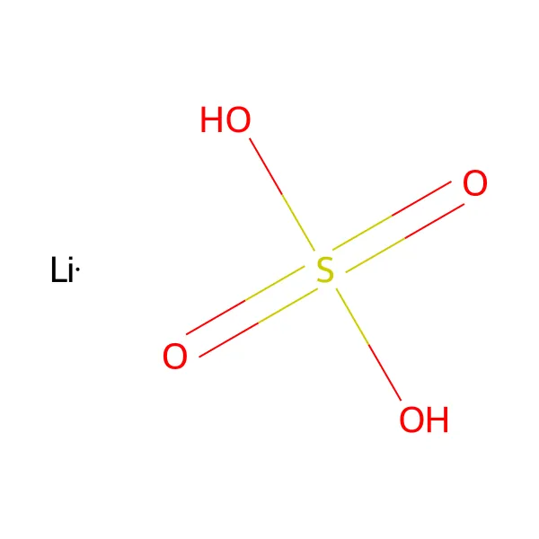 Lityum sülfat molekül yapısı — CAS 10377-48-7