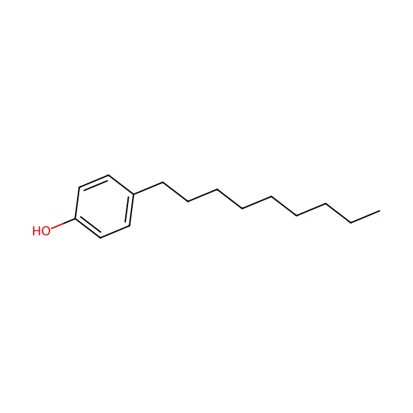 4-Nonilfenol molekül yapısı — CAS 104-40-5