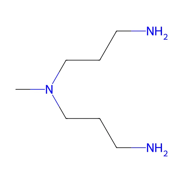 N,N-bis(3-aminopropil)metilamin molekül yapısı — CAS 105-83-9
