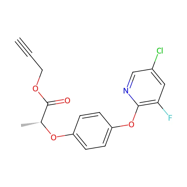 Klodinafop-propargil molekül yapısı — CAS 105512-06-9