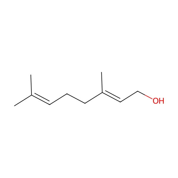 Geraniol molekül yapısı — CAS 106-24-1
