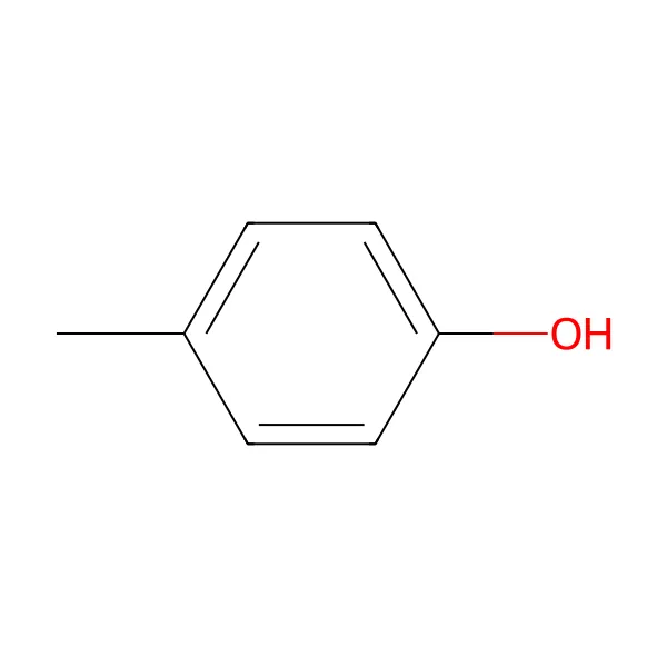 p-Krezol molekül yapısı — CAS 106-44-5
