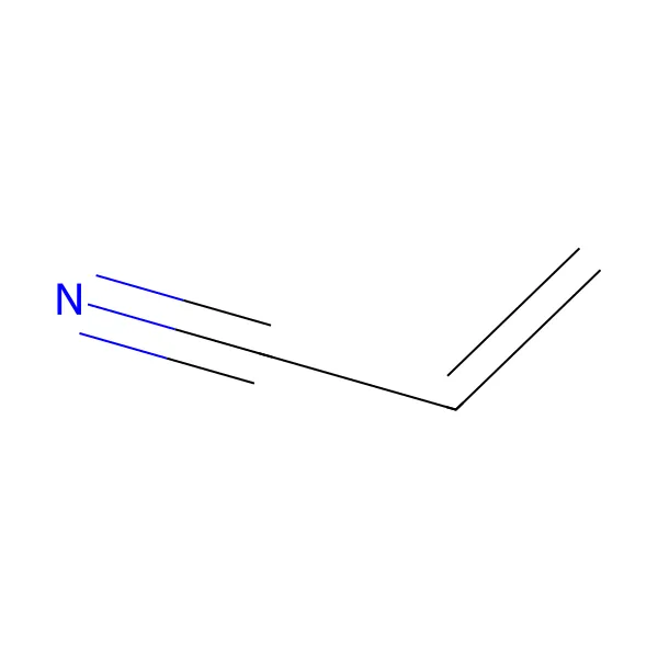 Akrilonitril molekül yapısı — CAS 107-13-1