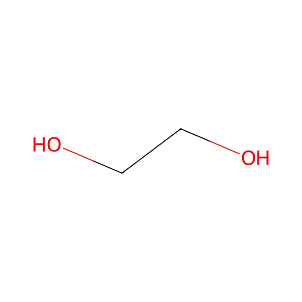 Etilen glikol molekül yapısı — CAS 107-21-1