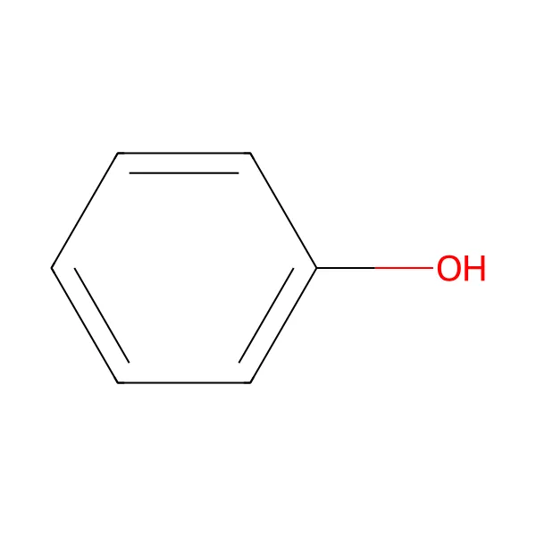 Fenol molekül yapısı — CAS 108-95-2