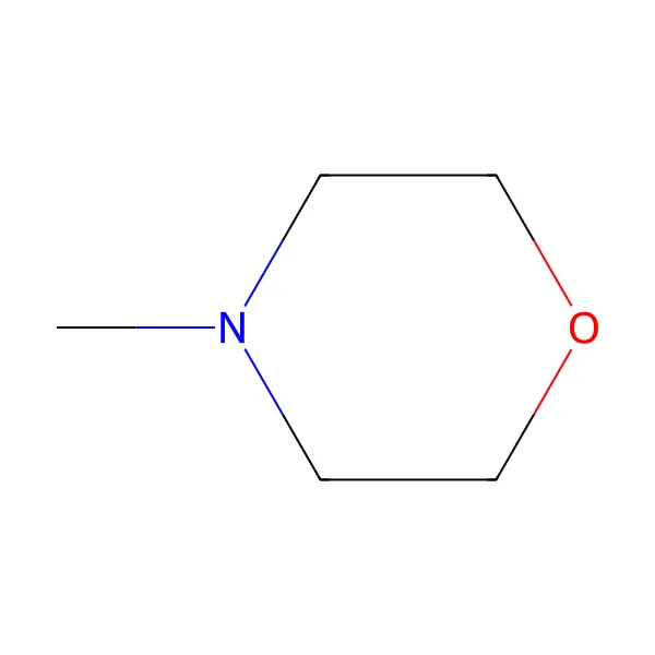 N-metilmorfolin molekül yapısı — CAS 109-02-4