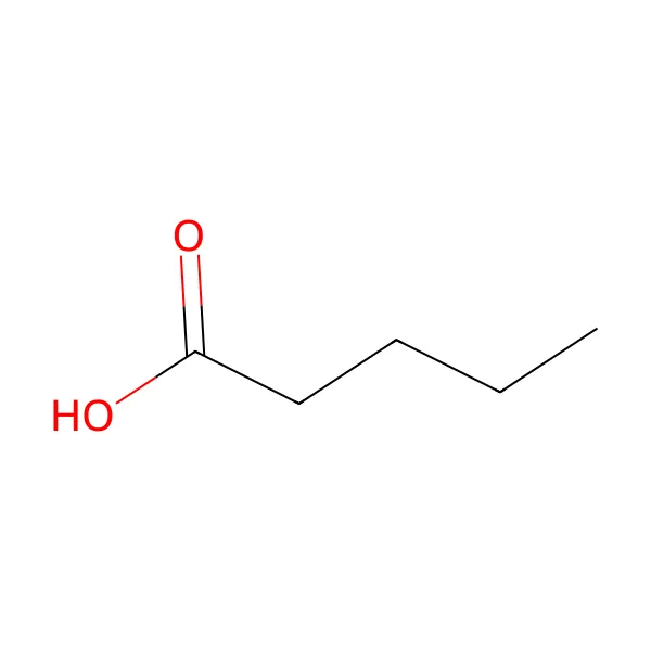 Pentanoik asit molekül yapısı — CAS 109-52-4