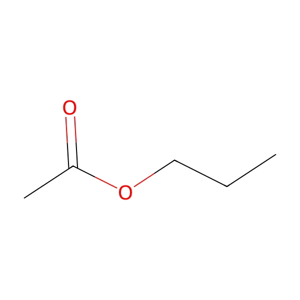 Propil asetat molekül yapısı — CAS 109-60-4