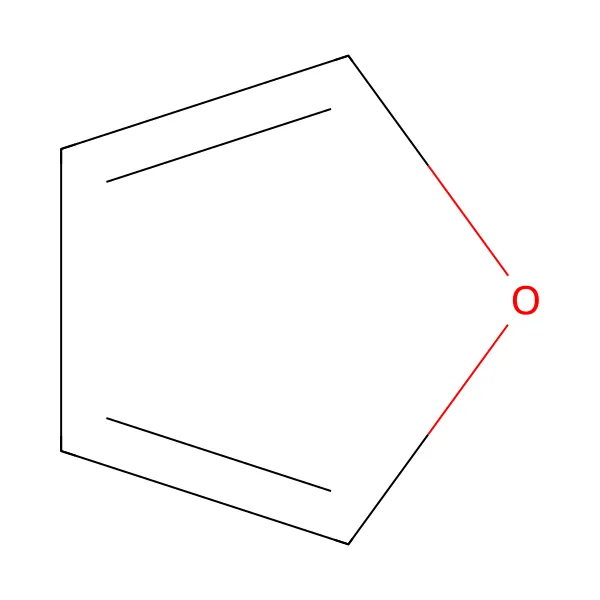 Furan molekül yapısı — CAS 110-00-9