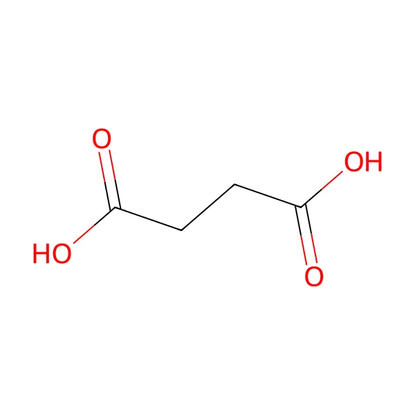 Süksinik asit molekül yapısı — CAS 110-15-6