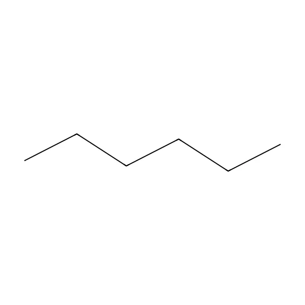 Hekzan molekül yapısı — CAS 110-54-3
