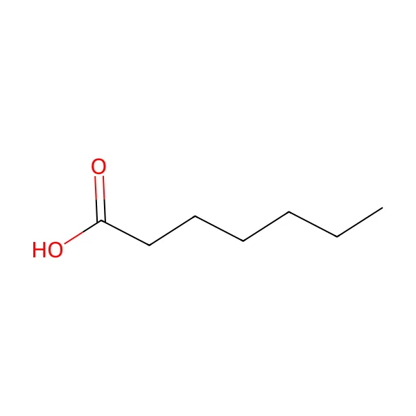 Heptanoik asit molekül yapısı — CAS 111-14-8