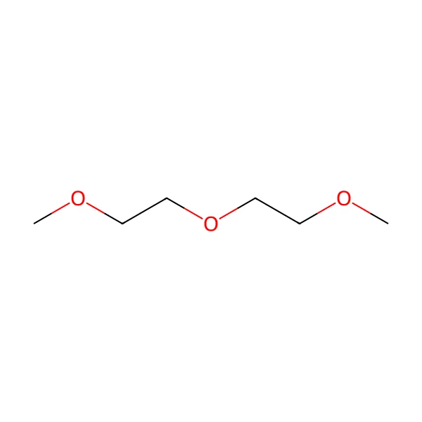 Dietilen glikol dimetil eter molekül yapısı — CAS 111-96-6