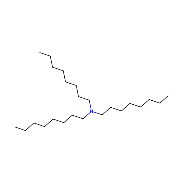 Trioktilamin molekül yapısı — CAS 1116-76-3