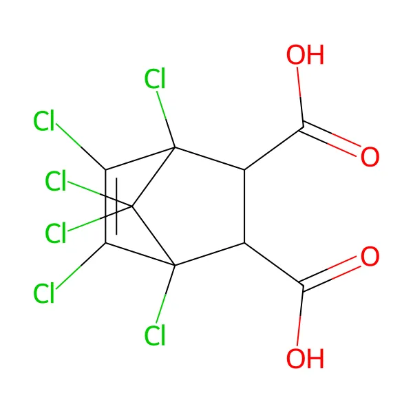 Klorendik asit molekül yapısı — CAS 115-28-6