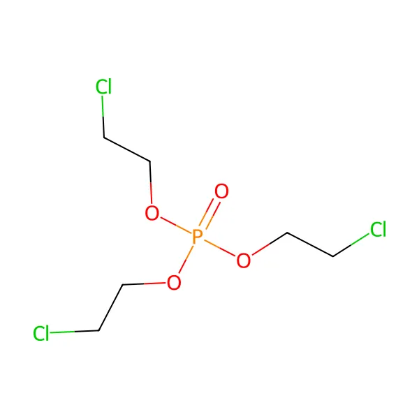 Tris(2-kloroetil) fosfat molekül yapısı — CAS 115-96-8