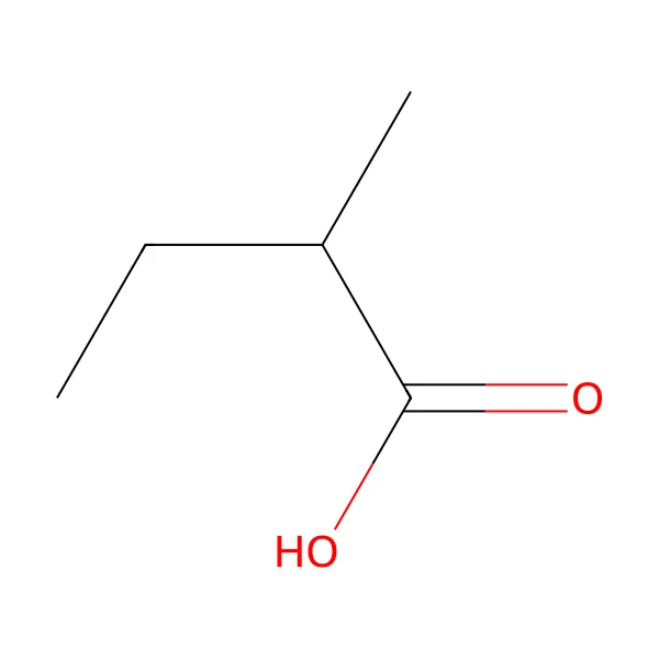 2-metilbütanoik asit molekül yapısı — CAS 116-53-0