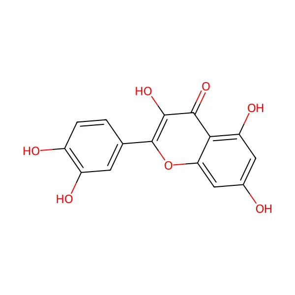 Kuersetin molekül yapısı — CAS 117-39-5