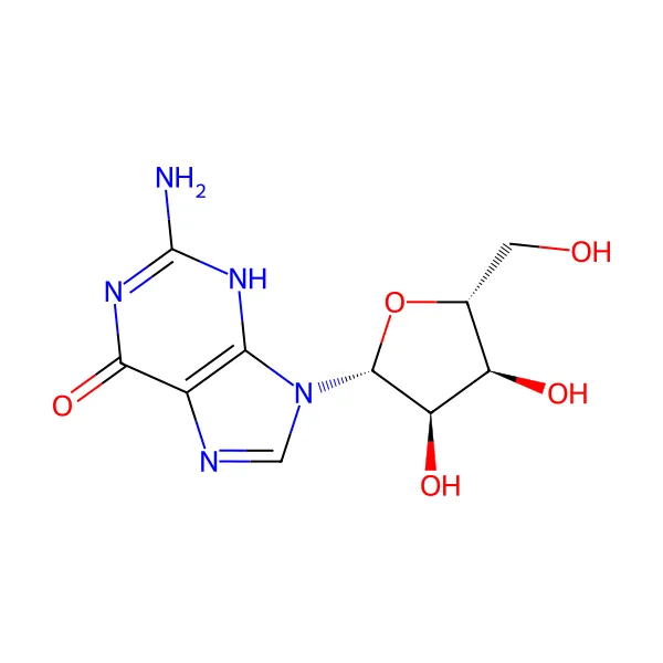 Guanozin molekül yapısı — CAS 118-00-3