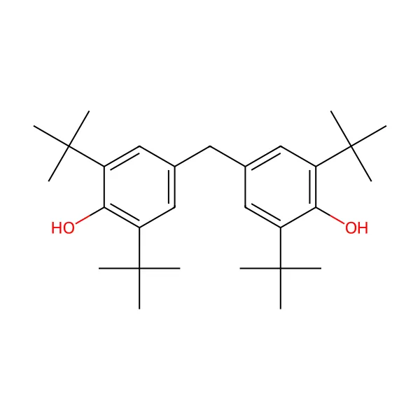 4,4'-metilenebis(2,6-di-tert-butilfenol) molekül yapısı — CAS 118-82-1