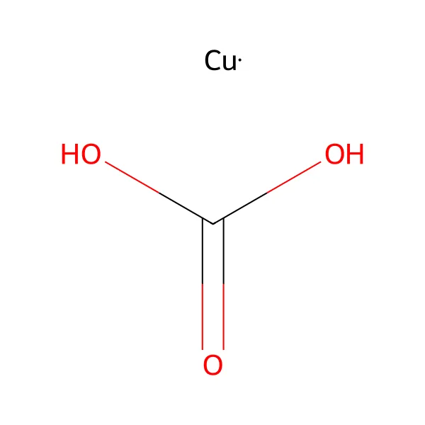 Bakır karbonat molekül yapısı — CAS 1184-64-1
