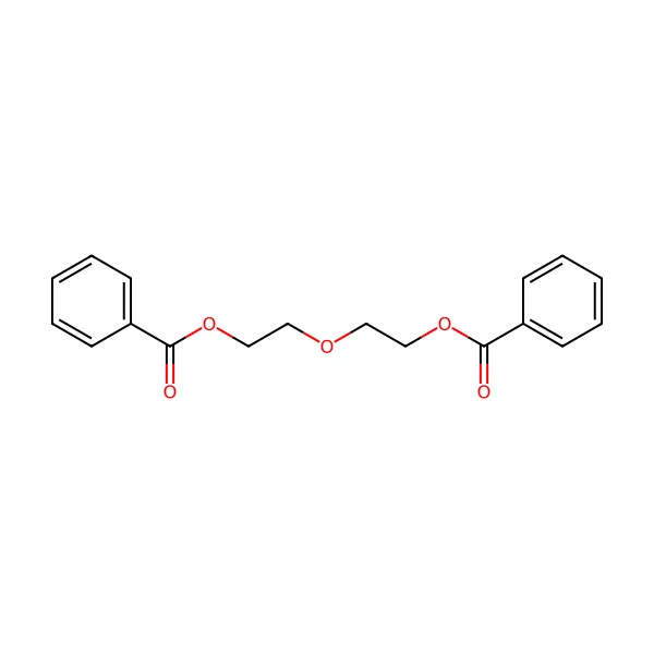 Dietilen glikol dibenzoat molekül yapısı — CAS 120-55-8