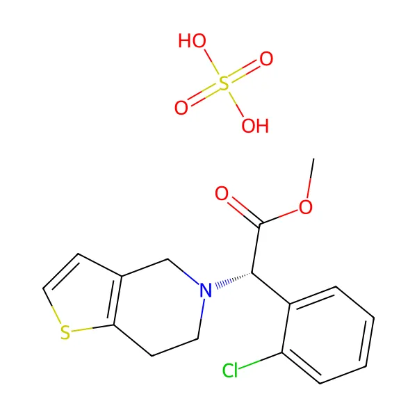 Klopidogrel bisülfat molekül yapısı — CAS 120202-66-6