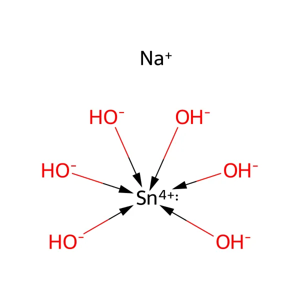 Sodyum stannat trihidrat molekül yapısı — CAS 12027-70-2