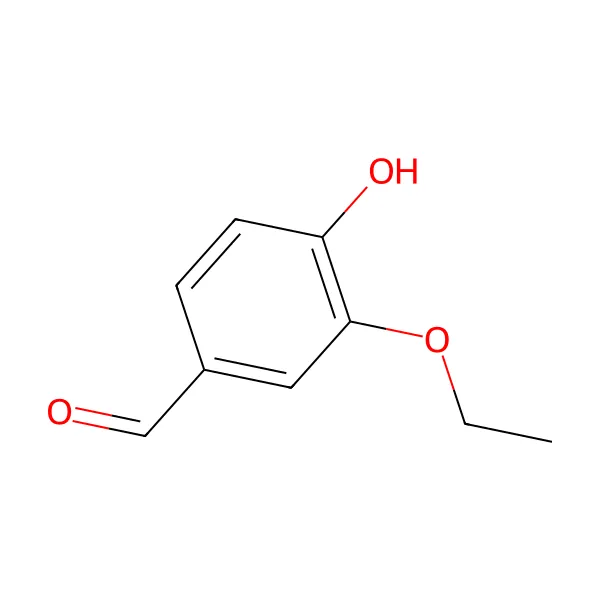 Etil vanilin molekül yapısı — CAS 121-32-4