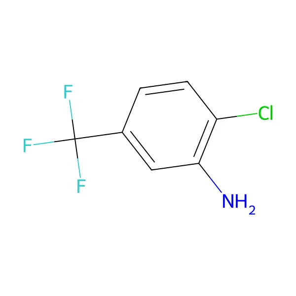 2-Kloro-5-(triflorometil)anilin molekül yapısı — CAS 121-50-6