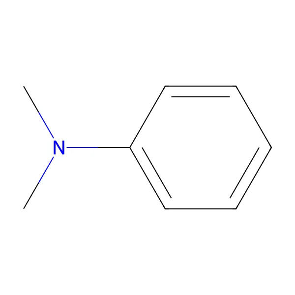 N,N-dimetilanilin molekül yapısı — CAS 121-69-7