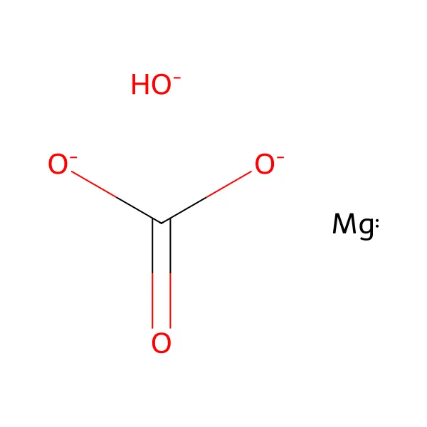 Magnezyum karbonat hidroksit molekül yapısı — CAS 12125-28-9
