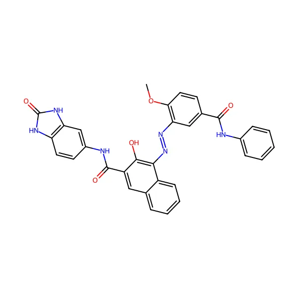 Pigment kırmızı 176 molekül yapısı — CAS 12225-06-8